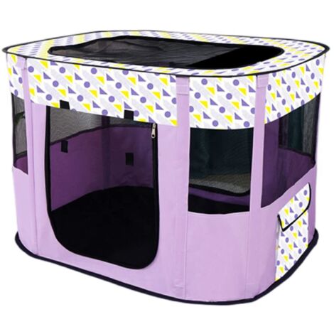 Cuccia portatile per cani Recinzione per animali domestici Box pieghevole per animali domestici Sala parto Nido per gatti Cuccia per cuccioli Cuccia chiusa Tenda per animali domestici (L/90 70 cm, Vi (1/5)