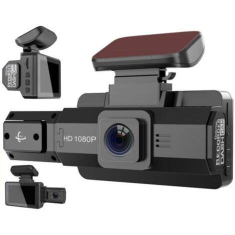 Dashcam Telecamera per auto, Fotocamera anteriore e posteriore, Dash Cam nascosta da 3 pollici, Telecamera DVR per auto con doppio obiettivo HD 1080P, Dash Cam, Registrazione