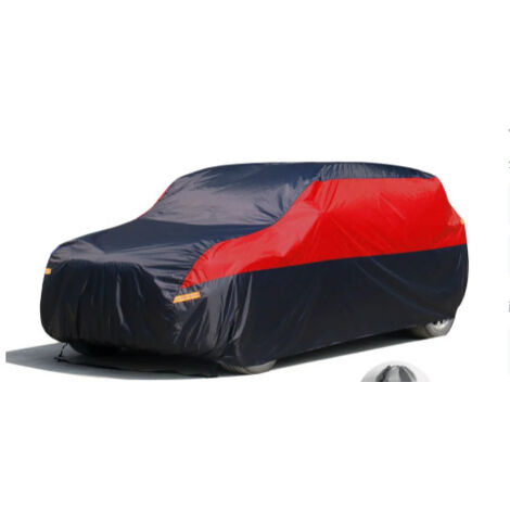 Copriauto impermeabile e traspirante, telone SUV per Peugeot, copriauto nero rosso per pioggia, sole, polvere, dimensioni: (4,20-4,45)1,851,7M (1/4)