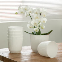 INNA-Glas Portafiori di Ceramica Bianco, 12cm, 26cm