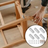 Swpeet Kit 86 Staffe Angolari A L In Acciaio Inox E Ferro Piatto, Con Viti, Nere