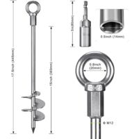 6 Ancoraggi A Terra 30cm Con Gancio A U - Per Trampolini, Tende E Teloni - Foto 4