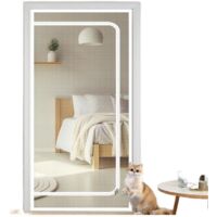 Cancello per gatti rinforzato, resistente agli animali domestici, con chiusura a scatto, impedisce a cani e gatti di entrare in casa, bianco 90 x 210 cm