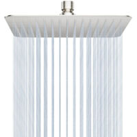 Soffione doccia quadrato anticalcare e impermeabile, soffione doccia a pioggia, soffione doccia in acciaio inossidabile ad alta pressione, facile da installare e pulire, 8 pollici (20x20 cm)