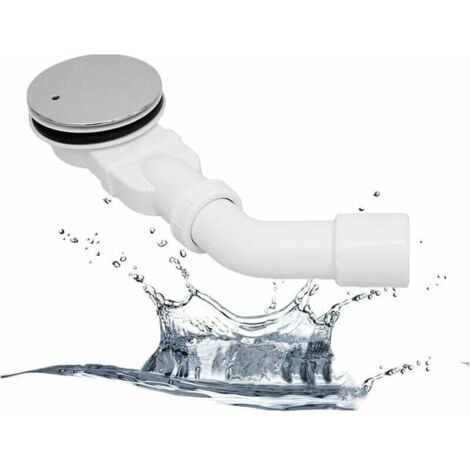 Desagüe de ducha extraplano 90 mm - Kit orificio de desagüe para plato de ducha, sifón de ducha con sistema antiolor, colador de pelo, flexible (1/5)