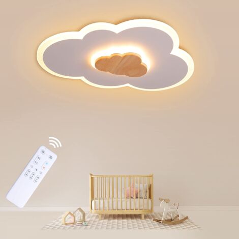 Lámpara de techo LED, lámpara de techo de 40 cm, lámpara de techo para habitación de niños, 20 W, moderna lámpara de techo LED con forma de nube, 3000 K-6000 K, aplicable a habitación de niños, dormit (1/5)