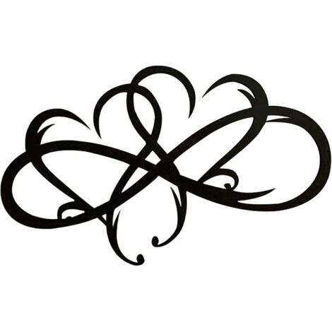 Decoración de pared de acero con forma de corazón personalizada, arte decorativo, letrero de amor para pared, esculturas de hierro y metal para dormitorio, sala de estar, hogar moderno (1/5)
