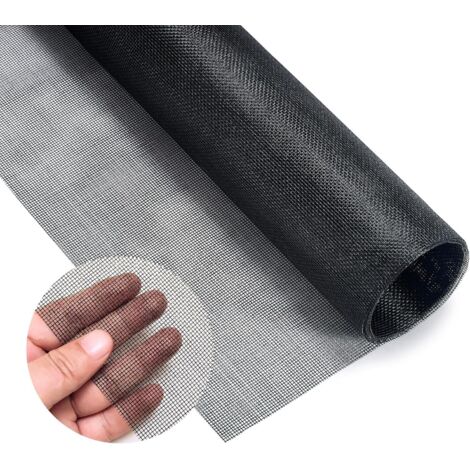 Mosquitera por metro, 120 x 250 cm, tela mosquitera de fibra de vidrio, protección contra insectos, malla para ventana, resistente a los rayos UV, se puede cortar individualmente para ventanas y puert (1/5)