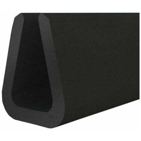 Junta de protección de bordes de chapa S-583 NEGRO, forma de U, 8x11 mm, 5 m, tira de goma de sellado en forma de U de 5 mm