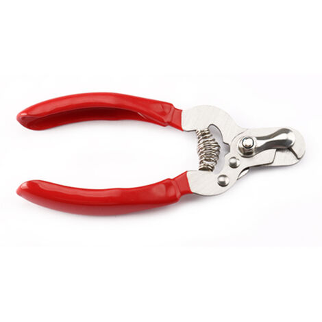Cortauñas para animales para perros, gatos y conejos de acero inoxidable color rojo (1/4)