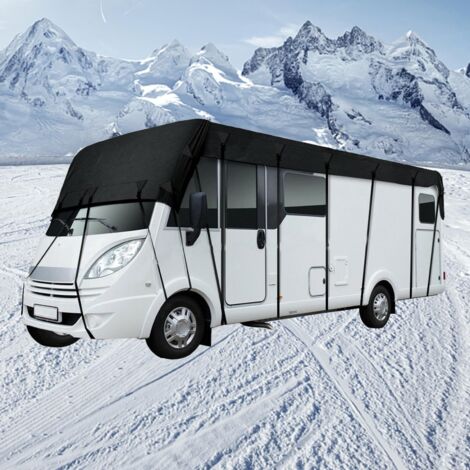 Lona protectora para autocaravanas, lona para caravanas, tejido Oxford 210D, fundas para autocaravanas y caravanas, impermeable, a prueba de polvo y sol, 5-8,5 m (5 x 3 m)