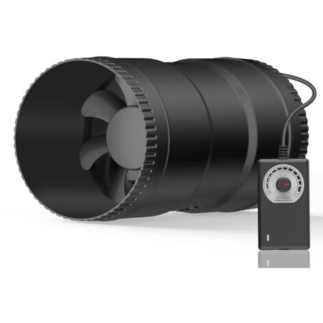 Extractor de aire de 100 mm, 6 W, 221 m³/h, con controlador de velocidad variable, aireador y extractor de humedad para sótanos, garajes y armarios de cultivo [Clase energética B] (1/5)