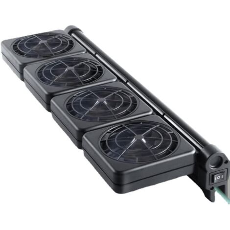 Enfriadores de acuario Ventilador de enfriamiento de acuario Enfriador de viento frío para acuario Accesorio de decoración Ventiladores de disipación de calor para agua dulce salada (4 ventiladores)