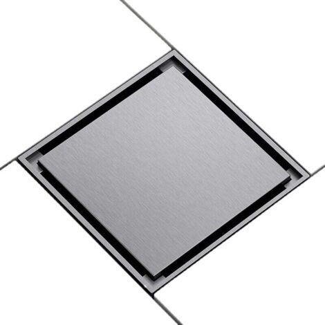 Desagüe de piso invisible con levitación magnética, desodorante de núcleo interno, desagüe de piso totalmente de cobre, diámetro de tubería universal: 50/75 mm (ceniza de pistola)