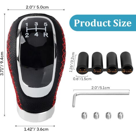 Perilla De Cambio De Marchas Delanteras De 22cm 1 Juego Rojo