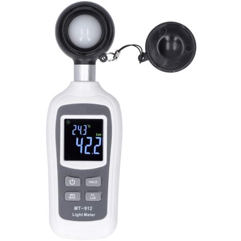 Medidor de luminancia, MT‑912 Medidor de lux digital portátil LCD Mini medidor de lux Luminómetro Fotómetro 0200 K Lx