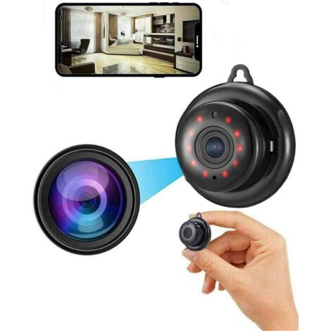 Cámara WiFi para exteriores inalámbrica, minicámara HD con enlace remoto, videocámara pequeña con visión nocturna para el hogar, interior y exterior.