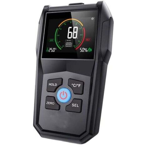 Higrómetro de madera inductivo, comprobador de humedad ambiental, higrómetro sin contacto, detector digital de humedad de madera, 1 unidad (1/5)