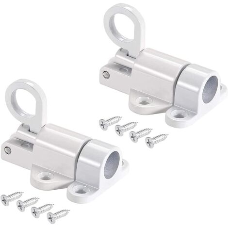 Cerradura de puerta de aluminio, 2 piezas de cerradura de puerta automática, perno de resorte de aleación de aluminio, aleación de aluminio automática con tornillos de rebote de perno de pestillo para
