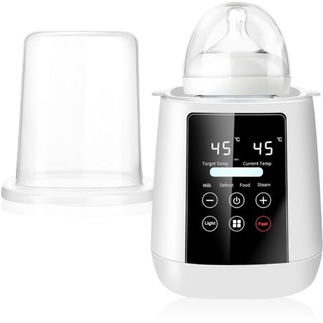 Calentador de biberones multifuncional, calentador de biberones eléctrico rápido 6 en 1, esterilizador de biberones, con pantalla LCD, luz nocturna, temperatura inteligente y apagado automático, sin B (1/5)