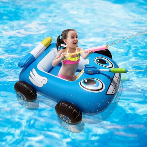 Anillo de natación inflable para bebé, flotador de natación, con pistola rociadora, coche de carreras, silla de natación, diversión de verano para niños, deportes acuáticos para niños de edad