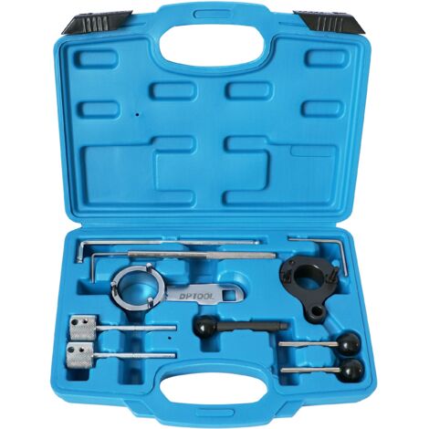Herramienta de ajuste del motor Kit de correa de distribución del árbol de levas compatible con VW VAG Audi SEAT Skoda 1.6 2.0 TDI Common Rail Diesel Reemplazo T10265 T10060A T10051 T10490 T10264 (1/5)