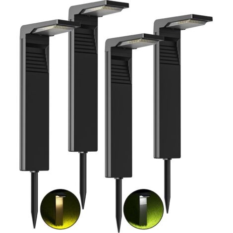 ☀️ 6 Focos Solares LED 64 LEDs | 3 Modos | IP65 Impermeable | Blanco Frío | Para Jardín, Camino O Pared | Kit Completo
