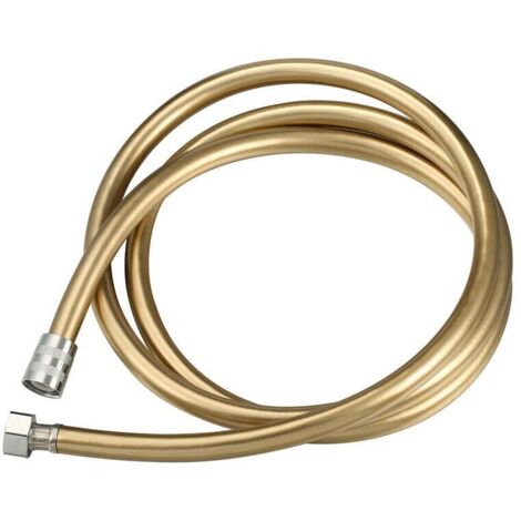 Manguera de ducha flexible de PVC dorada de 150 cm, tubo de ducha de mano de calidad con rosca estándar para ducha de baño, 1 pieza 13Thirteen