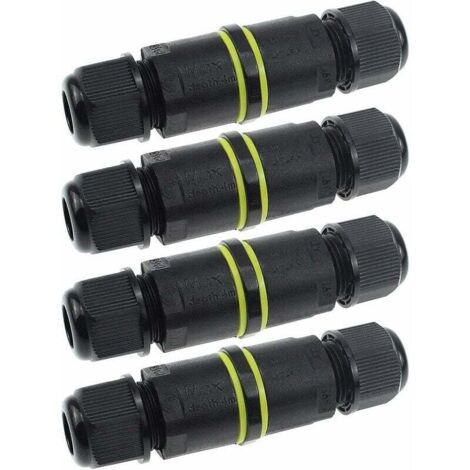 Caja de conexiones a prueba de agua, conector eléctrico para exteriores Caja de conexiones a prueba de agua IP68 de 3,5 mm a 7 mm (4 piezas) (1/5)