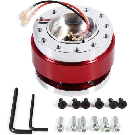 Adaptador de cubo para volante, volante de coche de liberación rápida, adaptador de cubo de liberación rápida de 6 orificios para la mayoría de los volantes (1/5)