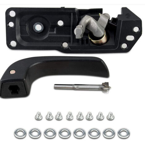 Juego de manijas interiores para puerta delantera izquierda del lado del conductor compatible con Chevy Silverado Suburban Tahoe GMC Sierra Yukon Cadillac Escalade ESV EXT OE 20833606 80374 Kit de rep (1/5)