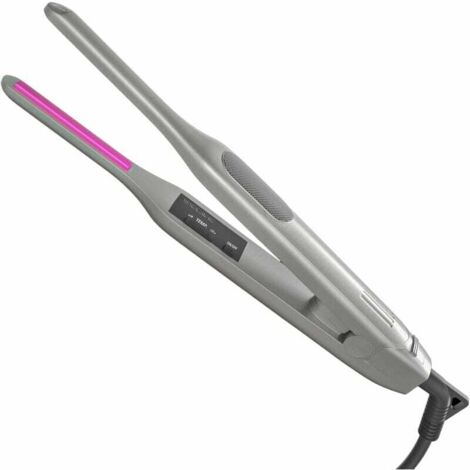 Plancha y rizador de pelo 2 en 1, plancha de pelo profesional, rizador de cerámica y plancha plana, calentamiento rápido con temperatura ajustable de 150 a 232 ℃, control de temperatura LCD, apagado a (1/5)