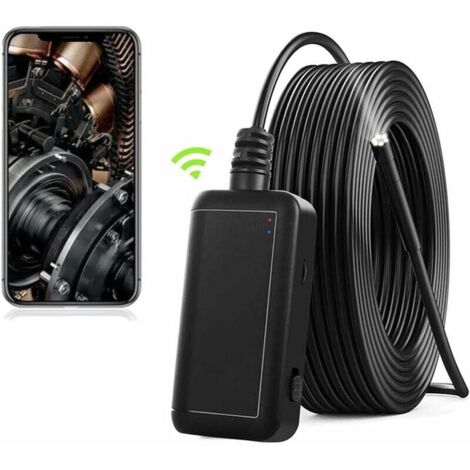 Cámara endoscópica WiFi de 5,5 mm, cámara de inspección con boroscopio inalámbrico HD de 5,0 MP y 1920P, cámara tipo serpiente, cámara IP67 a prueba de agua para teléfonos inteligentes Android, iOS, i (1/5)