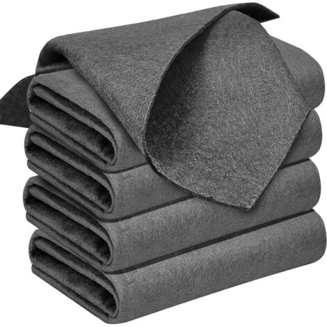 Paños de Limpieza 30x30cm, Paquete de 5 Paños de Microfibra Mágicos Engrosados Reutilizables para Espejo de Ventana Coche Baño Cocina Oficina