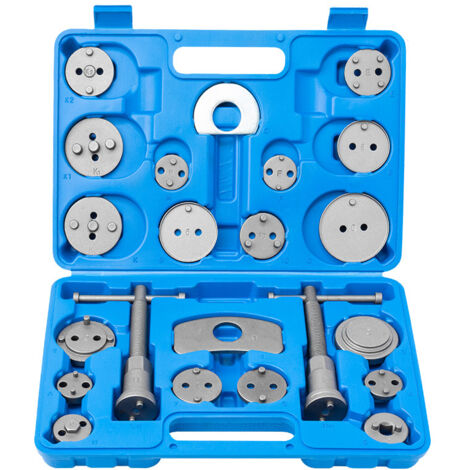 Kit de 22 piezas para recuperar el pistón de freno, kit de herramientas para recuperar el pistón de freno, herramientas de pistón para pinza de freno, herramienta de reemplazo de disco y adaptadores (1/5)