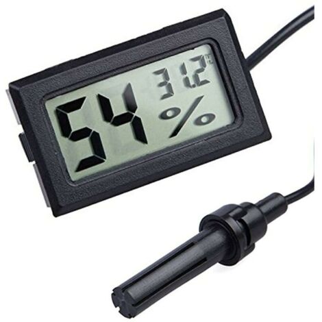 Termómetro higrómetro incorporado con pantalla LCD digital 2 en 1 con control externo para reptiles (1/4)