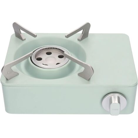 Mini estufa de camping: estufa de butano portátil adecuada para acampar, hacer picnics y actividades al aire libre. Estufa de camping sencilla con estuche de transporte. Verde menta (1/5)