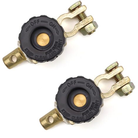 Terminal de batería de 12 V, 2 piezas, disyuntor de batería de 12 V/24 V, corte de batería de zinc, para cabezal de batería de automóvil de 15-17 mm (1/5)