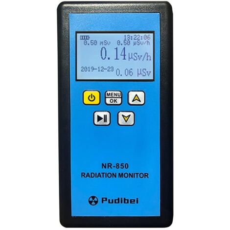 Detector de radiación nuclear Contador Geiger portátil Detector de radiación nuclear con pantalla LCD Dosímetro de radiación nuclear Probador de rayos X, Y y beta duros Contador Geiger (NR-850) (1/5)