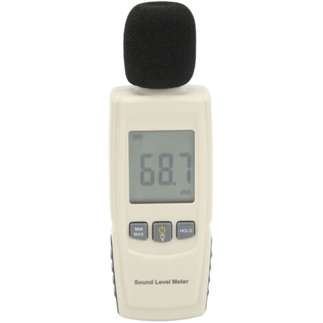 Medidor de decibelios, medidor de nivel de sonido ABS de alta precisión mejorado, instrumento detector de ruido SPL portátil (1/5)
