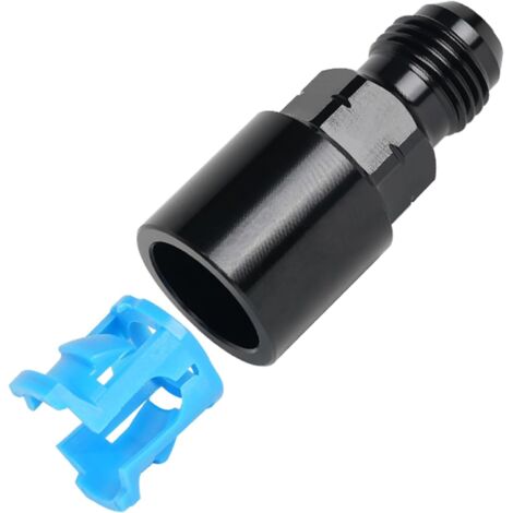 Accesorio de riel de combustible EFI hembra de desconexión rápida AN6 AN8 3/8-5/16 Sea de aluminio (negro, AN6 3/8)