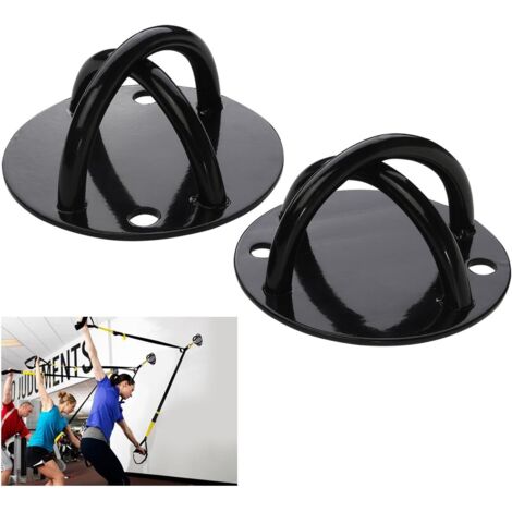 2 soportes de pared para luces de techo, anclajes para colgar archivos, correas para entrenamiento de fuerza, soportes para yoga, anillos olímpicos, hamacas oscilantes