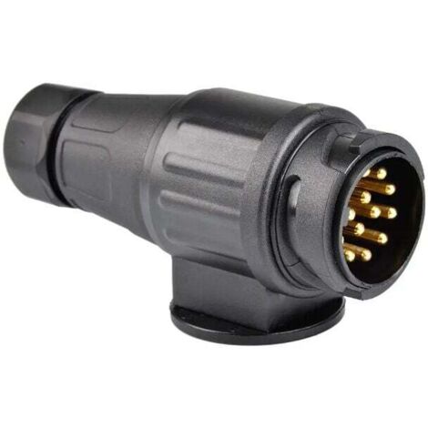 Enchufe de 13 pines, 12 V, toma de 13 pines, tipo barra de remolque, terminal para vehículo N, toma de remolque para automóvil, toma de remolque de nailon europea, 13 pines (1/5)