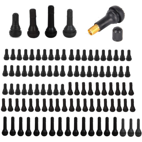 105 piezas TR412 Válvula de neumático de automóvil, válvula universal sin cámara Válvulas de goma automáticas Llantas a presión para la mayoría de automóviles, motocicletas, etc. (1/5)