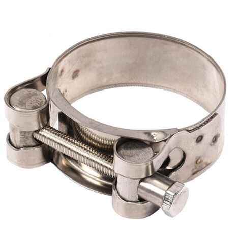 Abrazadera de tubo de escape de motocicleta, bridas de escape turbo, abrazadera de tubo de escape Abrazaderas de turbo de acero inoxidable Abrazadera de escape (52-55 mm) (1/5)