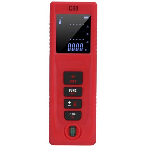 1 telémetro láser portátil, medidor de distancia, área y volumen (C60) (1/5)