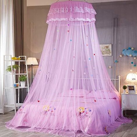 Dosel de cama de princesa, dosel de cama con mosquitero, dosel de cama para bebé, mosquitero de cama, mosquitero de cúpula de poliéster, mosquitero para cama de niña