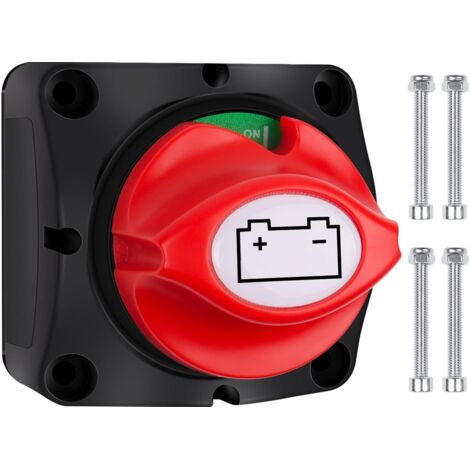 Disyuntor de batería de 12 V, 24 V y 48 V, interruptor de corte de batería 1-2, ambos apagados, interruptor maestro de batería de 275 A, interruptores de batería para yates, barcos, camiones, autobuse