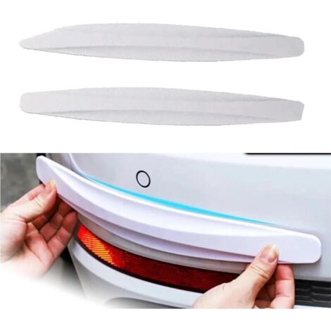 2 tiras anticolisión universales para coche, tiras anticolisión para puerta, protectores de parachoques, tiras anticolisión para coche (tamaño: blanco) (1/4)