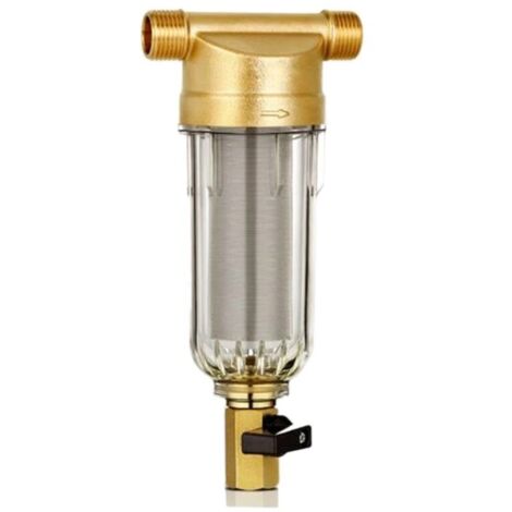 Filtro de agua autolimpiante de latón con malla de acero inoxidable, rosca 3/4 y 40-60 micras -2 mc/h (1/4)